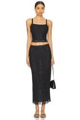 superdown Amalie Skirt Set in Black