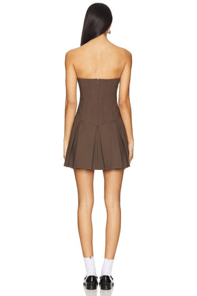 superdown Geraldine Mini Dress in Brown