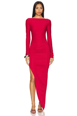superdown Milly Maxi Dress in Dark Red