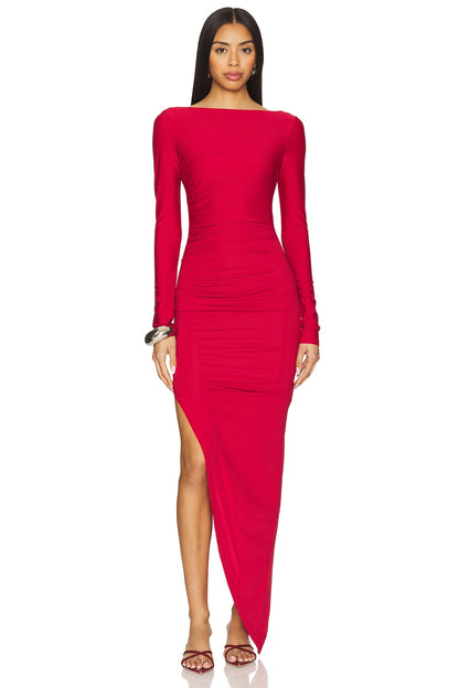 superdown Milly Maxi Dress in Dark Red