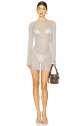 superdown Francoise Mini Dress in Silver