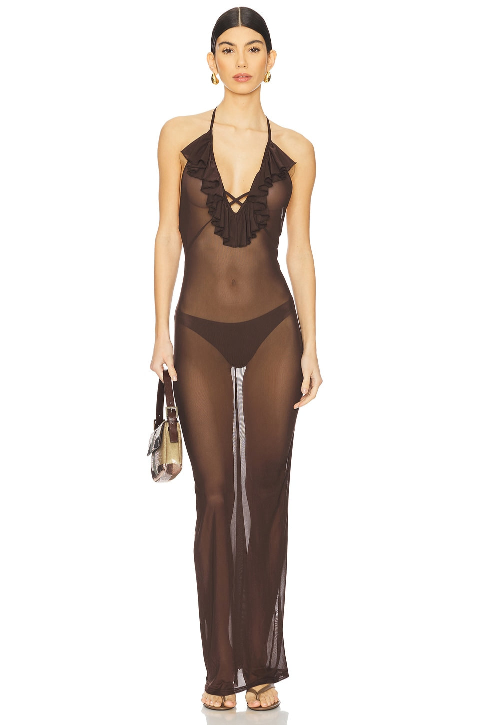 superdown Alazane Maxi Dress in Brown