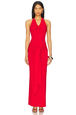 superdown Mariza Halter Maxi Dress in Red