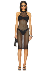 superdown Carmina Halter Dress in Black