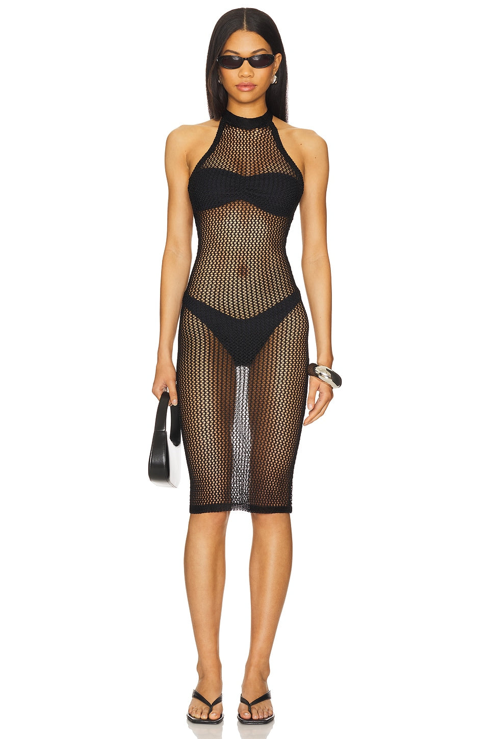 superdown Carmina Halter Dress in Black