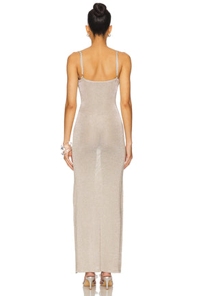 superdown Dalilah Maxi Dress in Silver Metallic