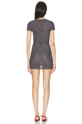 superdown Bay Skirt Set in Black & White Dot