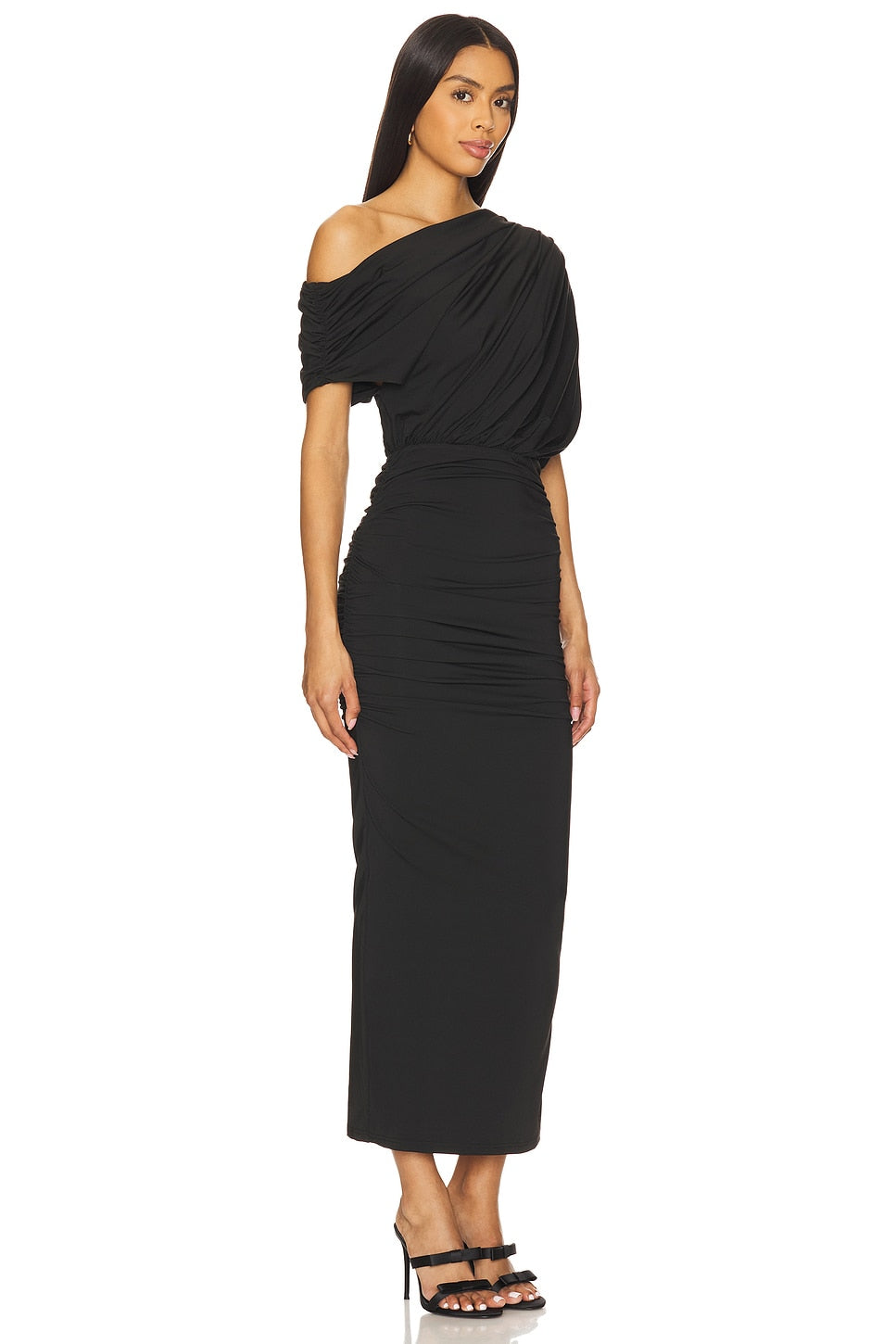 superdown Elisya Off Shoulder Dress in Black