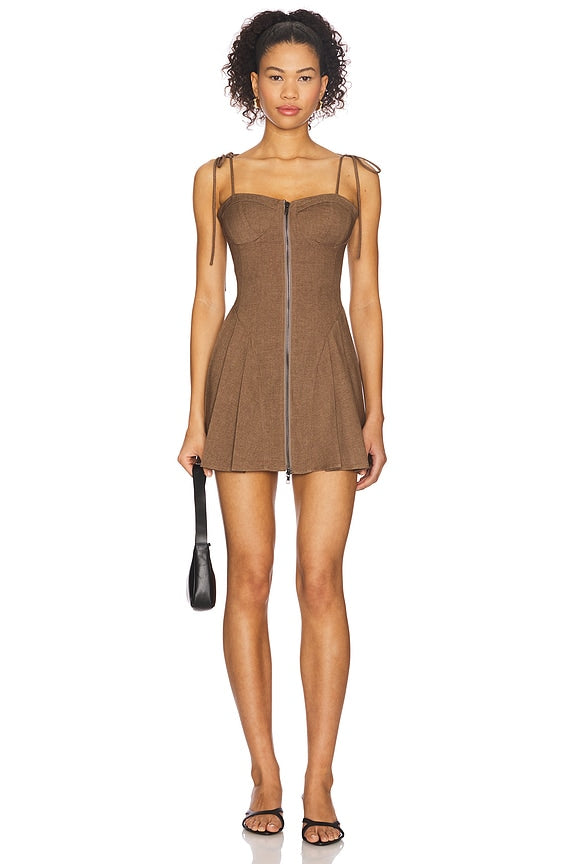 superdown Elanor Mini Dress in Brown
