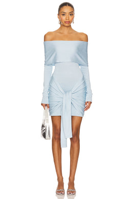 superdown x Yhasmina Ferrara Theresa Mini Dress in Baby Blue