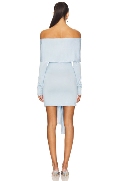 superdown x Yhasmina Ferrara Theresa Mini Dress in Baby Blue