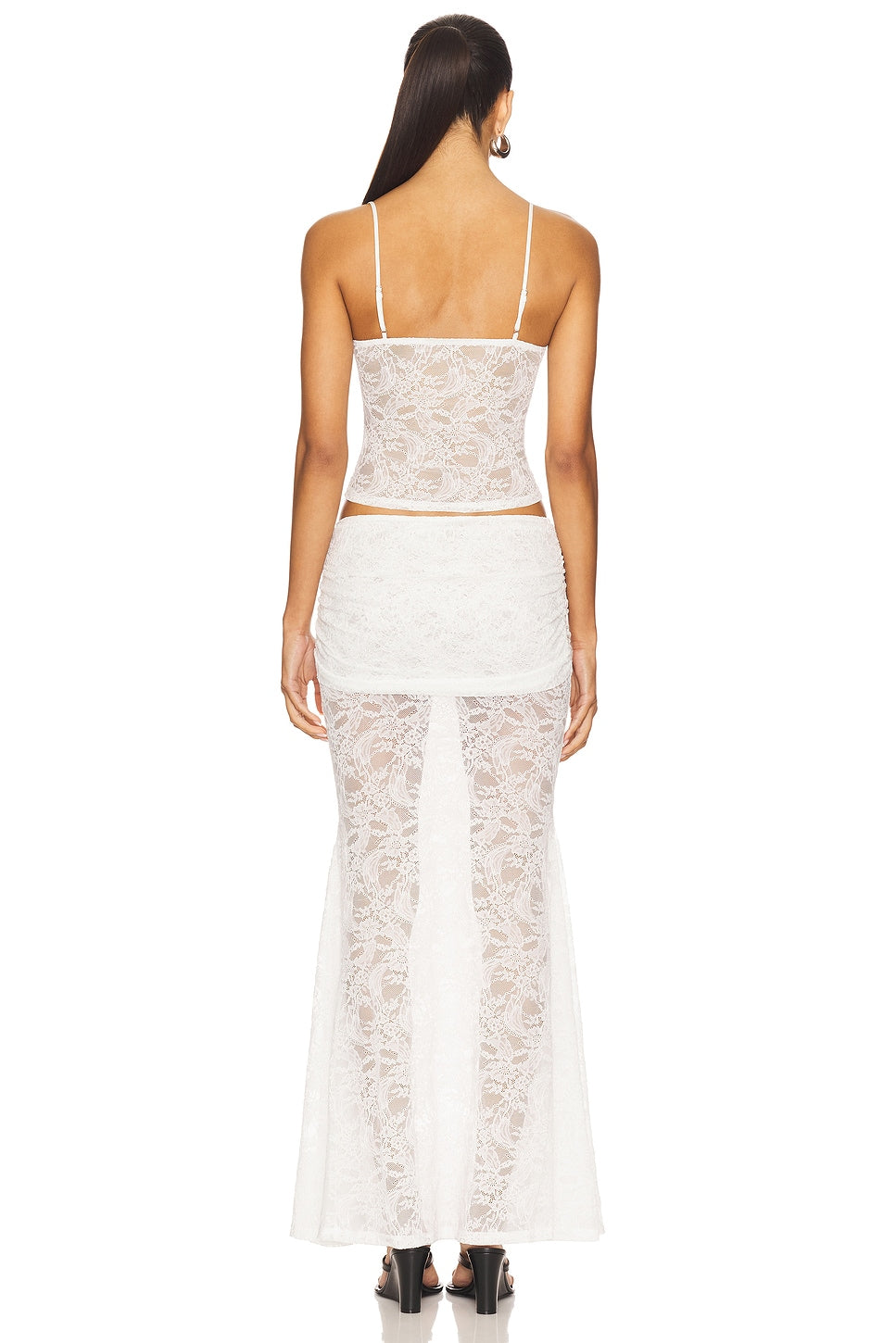 superdown x Yhasmina Ferrara Mimi Maxi Skirt Set in White