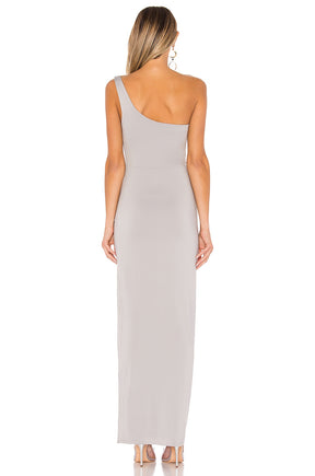 superdown Erla Cutout Maxi Dress in Light Grey