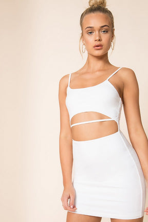 superdown Arianna Cut Out Dress in White