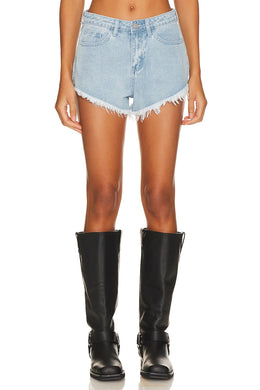 superdown Domonique Denim Short in Denim Blue