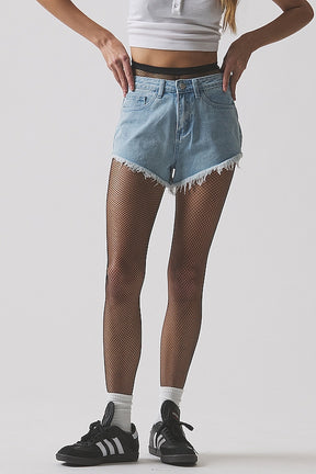 superdown Domonique Denim Short in Denim Blue