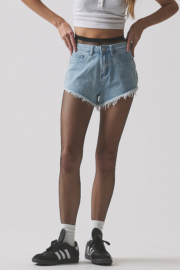 superdown Domonique Denim Short in Denim Blue