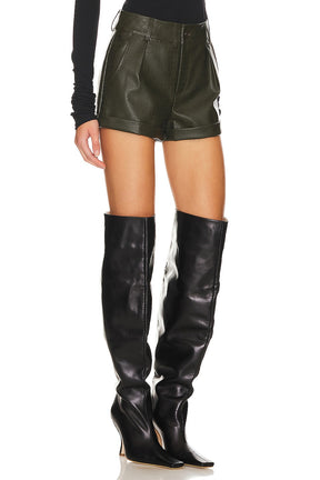 superdown Dominica Python Shorts in Olive