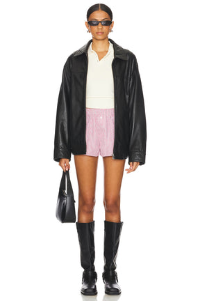 superdown Justine Relaxed Short in Red Stripe