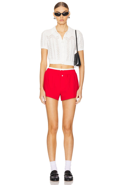 superdown Justine Relaxed Short in Red