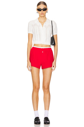 superdown Justine Relaxed Short in Red