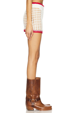 superdown Bronwin Short in White & Red