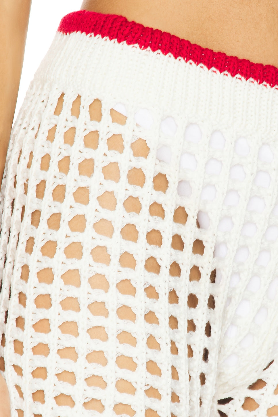 superdown Bronwin Short in White & Red