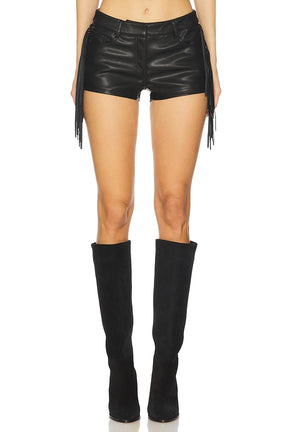 superdown Karina Fringe Short in Black