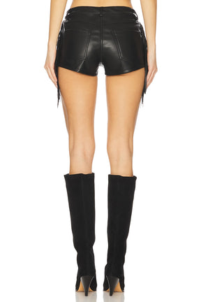 superdown Karina Fringe Short in Black