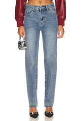 superdown Dylan Straight Denim Jean in Dark Wash