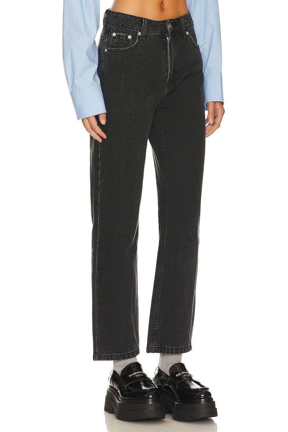superdown Jinx Cropped Jeans in Black