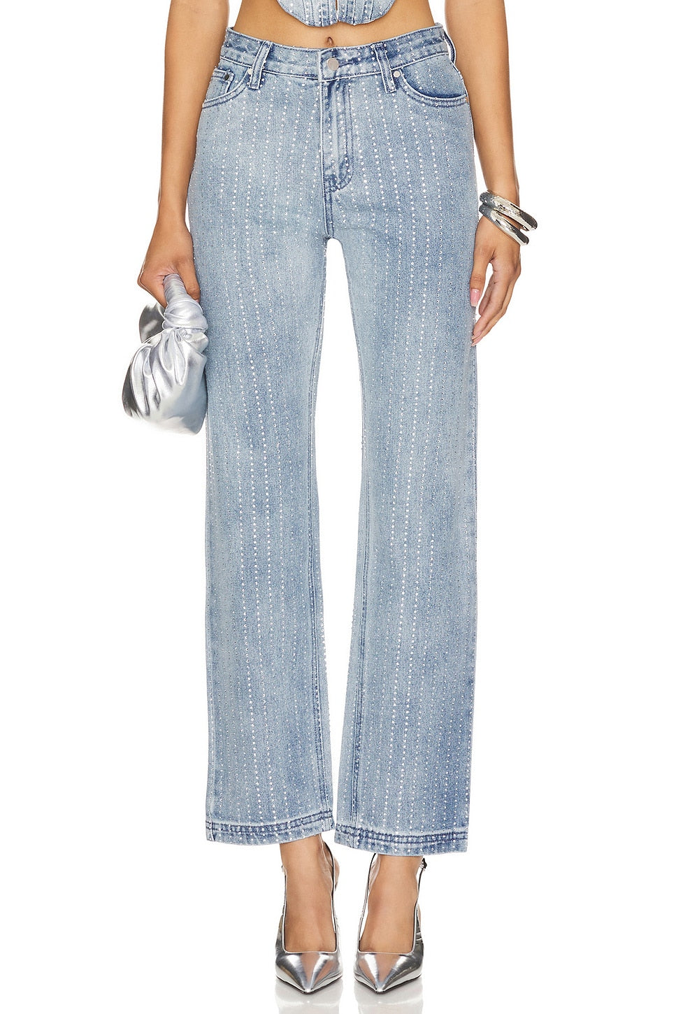superdown Ileen Crystal Jean in Light Wash