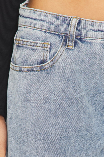 superdown Roxanna Horseshoe Jean in Light Blue Wash