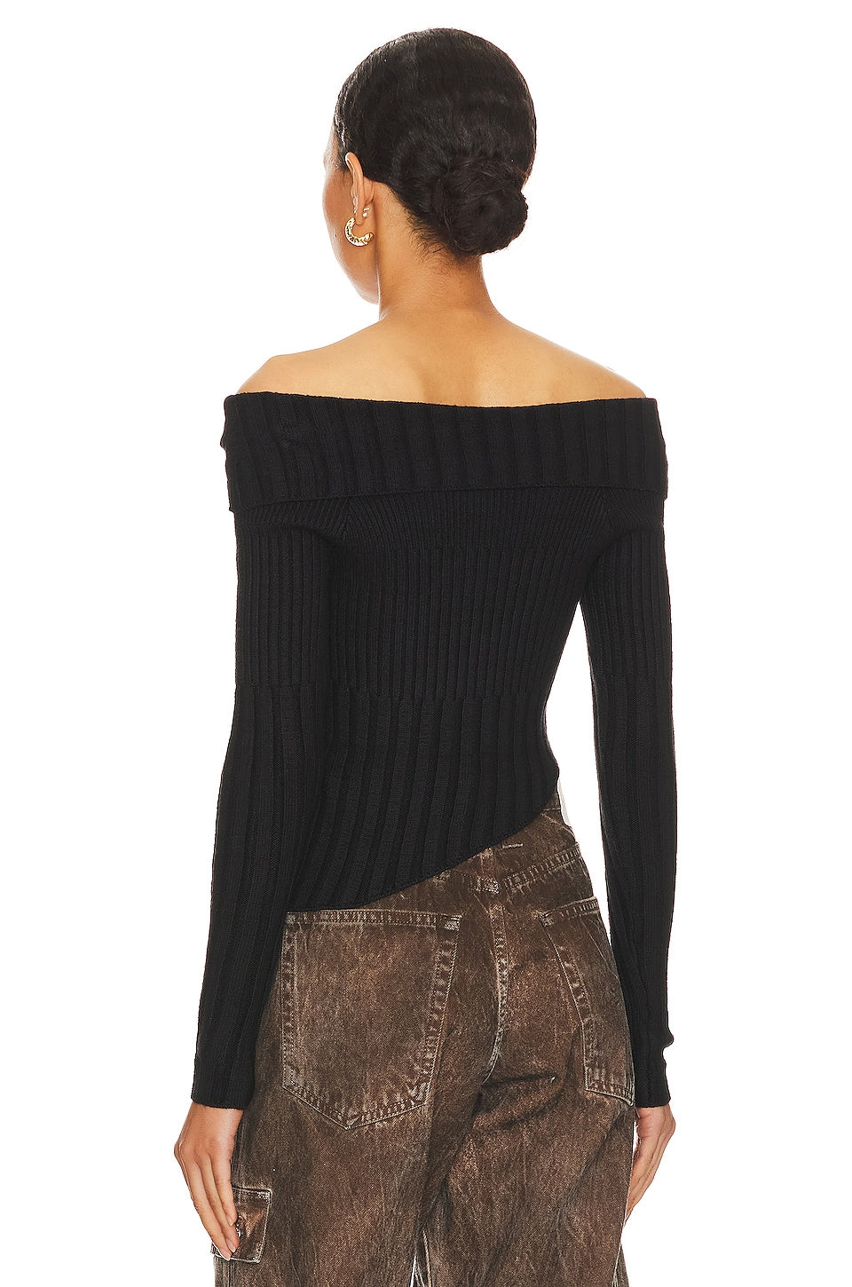 superdown Regina Off Shoulder Sweater in Black