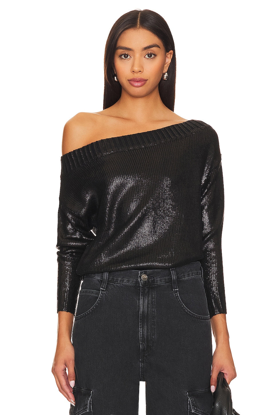 superdown Marla Sweater in Black Metallic