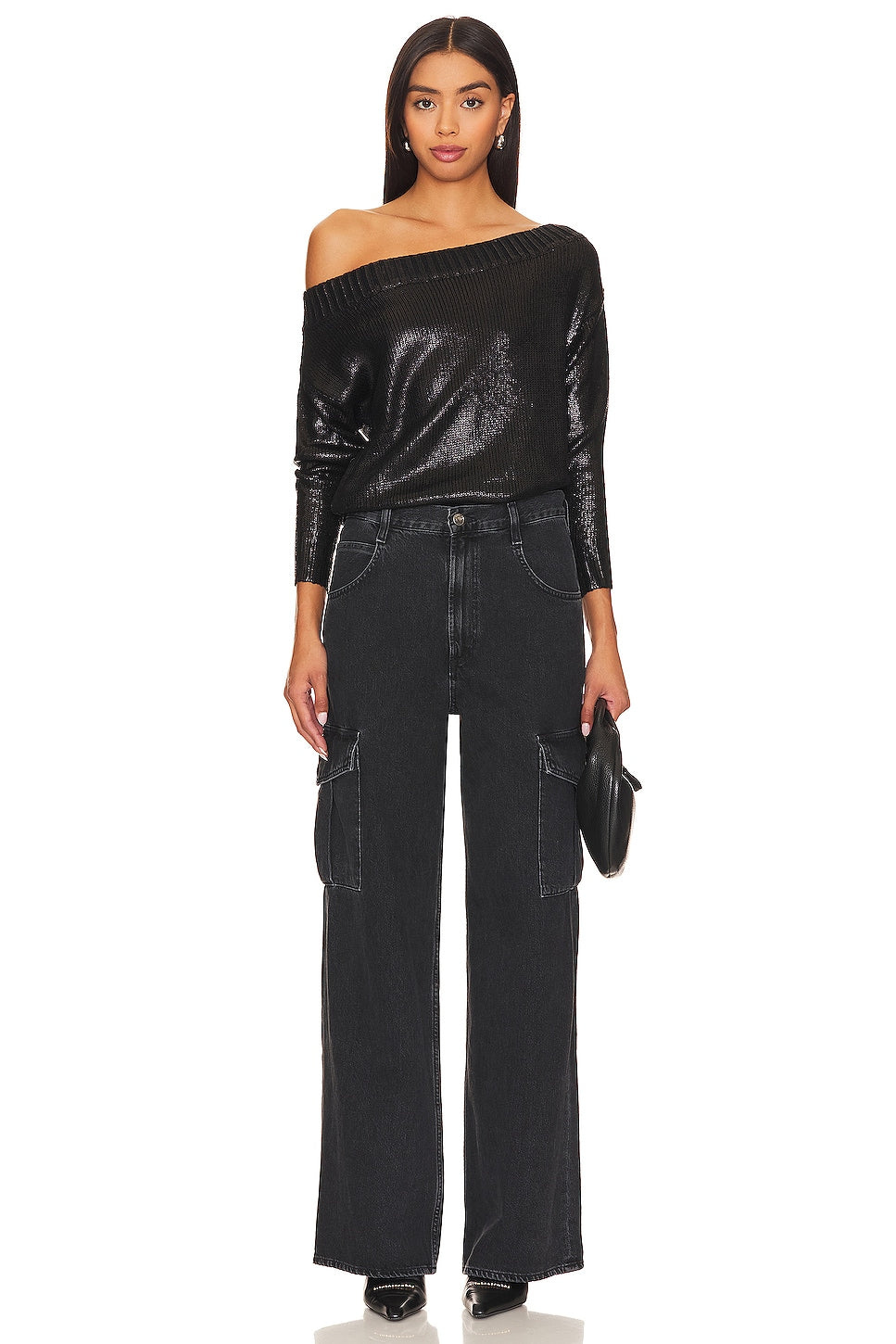 superdown Marla Sweater in Black Metallic