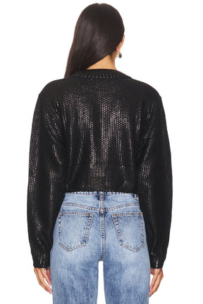 superdown Elaine Metallic Sweater in Black Metallic
