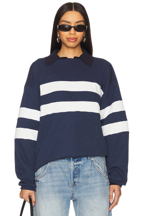 superdown Jordy Oversized Crewneck in Navy