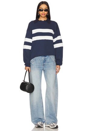 superdown Jordy Oversized Crewneck in Navy