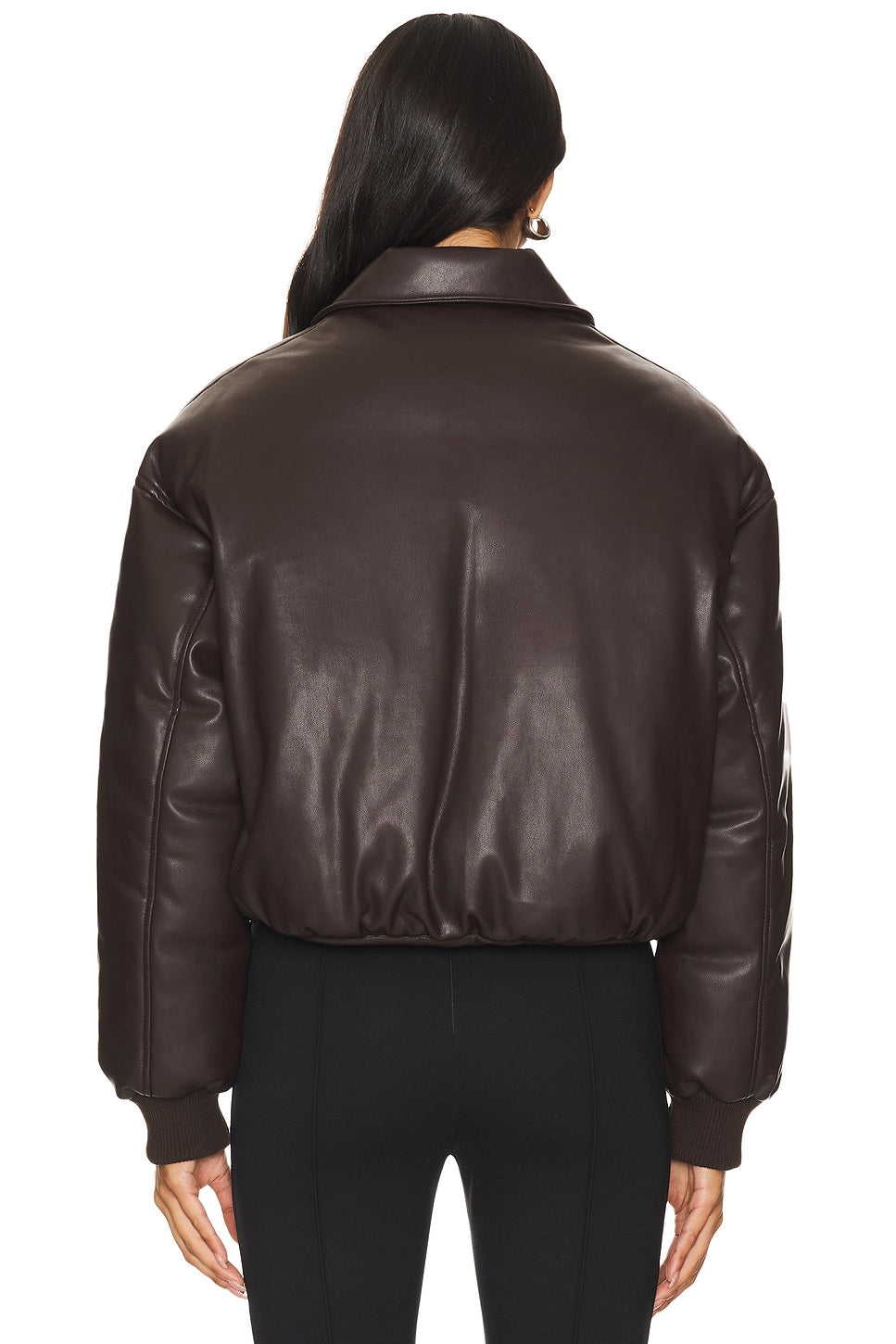 superdown Sanja Faux Leather Jacket in Brown
