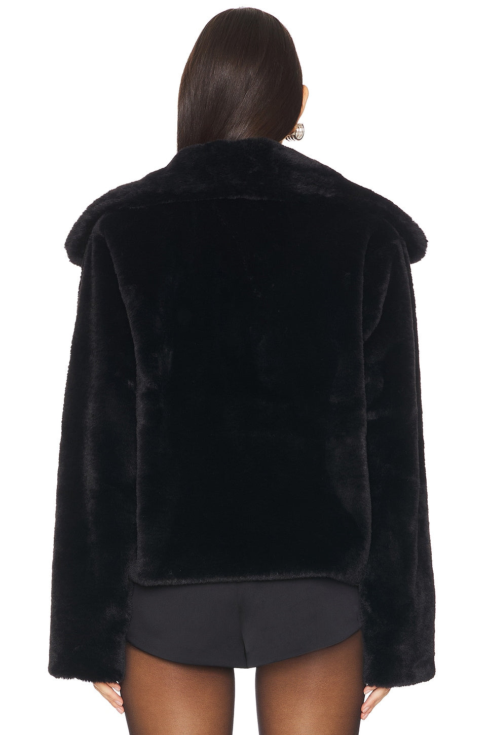 superdown Willow Faux Fur Coat in Black
