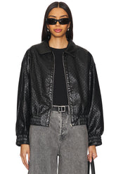 superdown Alia Faux Leather Jacket in Black