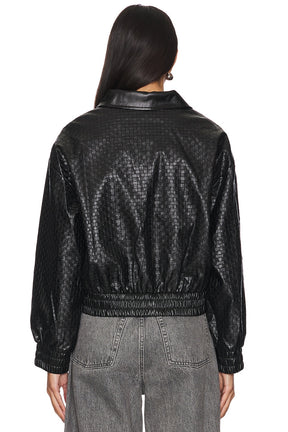superdown Alia Faux Leather Jacket in Black