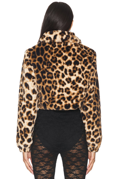 superdown Valdis Faux Fur Jacket in Brown
