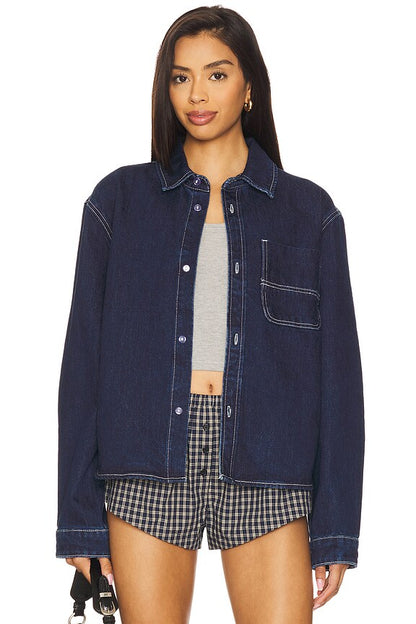 superdown Ember Jacket in Dark Wash