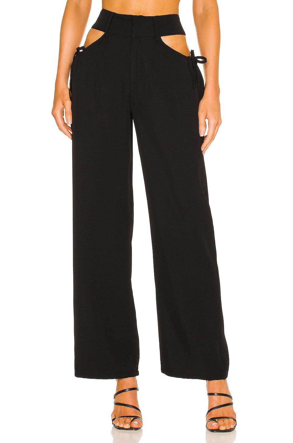 superdown Benny Cut Out Pants in Black