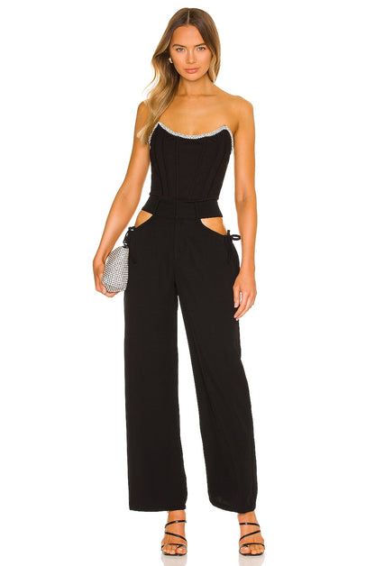 superdown Benny Cut Out Pants in Black