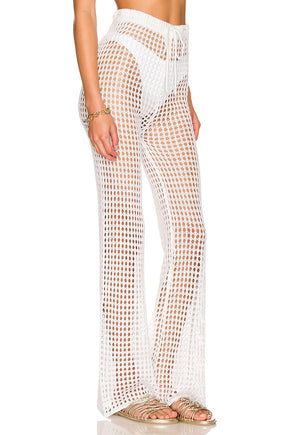 superdown Elektra Crochet Pant in White