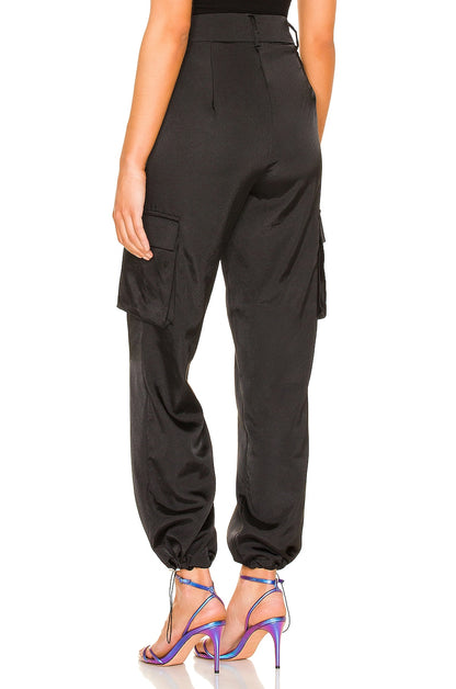 superdown Seleste Drawstring Jogger Pant in Black