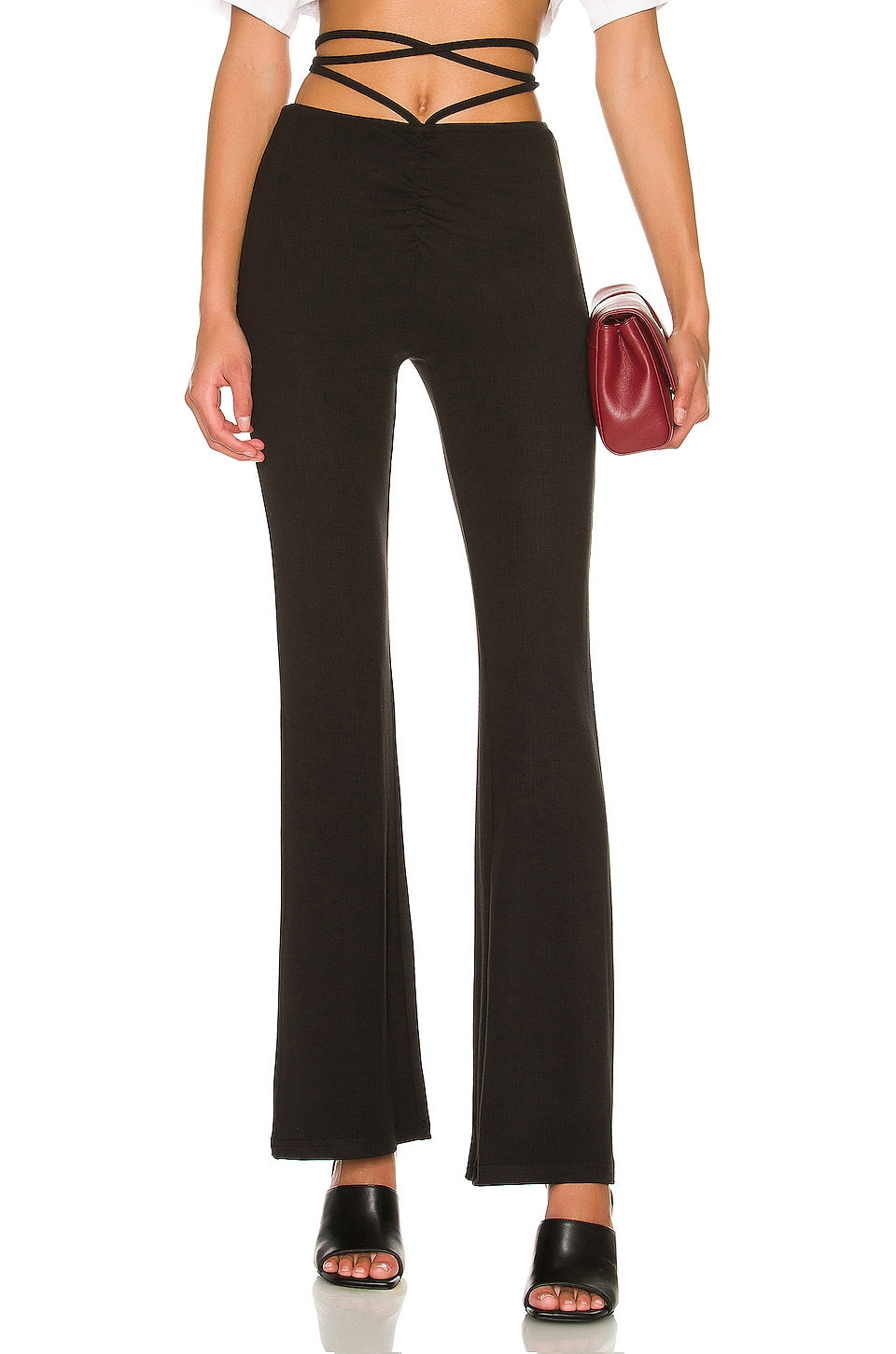 superdown Regan Tie Strap Pant in Black